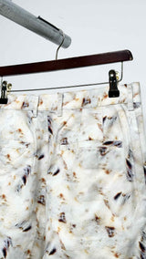 KUON Two-Tuck Printed Wide Trouser-Shorts