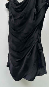 PRADA N/S Shoulder-bow Draped Satin top