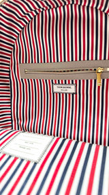 Thom Browne White Contrast Leather Backpack