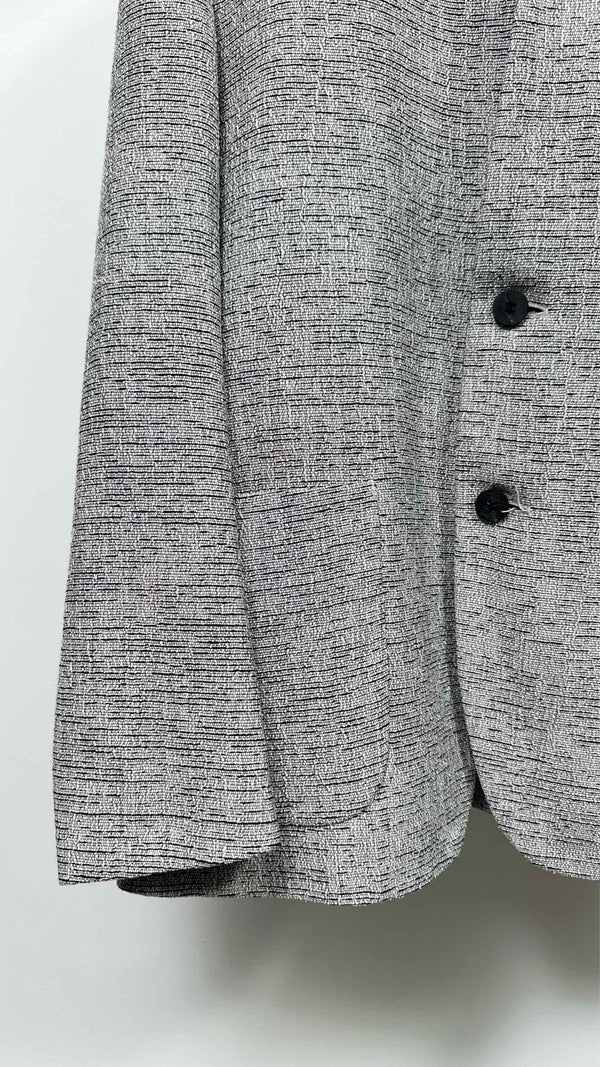Issey Miyake Men Collarless Jacquard Jacket