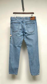 Gucci Floral Bee Embroidered Tapered Jeans