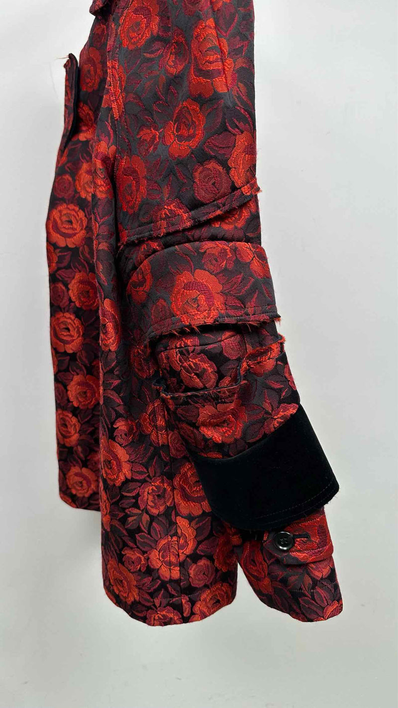 Comme Des Garcons Rose Jacquard Pea Armour Coat