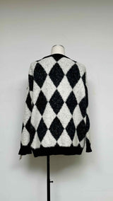 CELINE Mohair Check Sweater