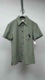 Gucci X Disney S/S Appliqued Check Wool Shirt