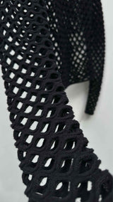 Alaia High-neck Fish-net Sweater