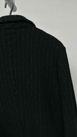 Comme Des Garcons Homme Plus Reflective Pin-stripe Boiled-wool Suits