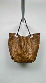 Marni Crinkled Slouchy Leather Hobo Bag