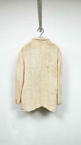 Yohji Yamamoto Pour Homme Raw-silk Tweed Blazer Jacket