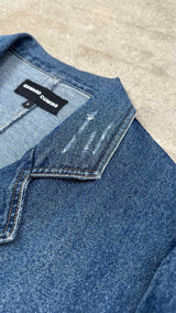 Edward Cuming Distressed Oversized Denim Tailor Jacket