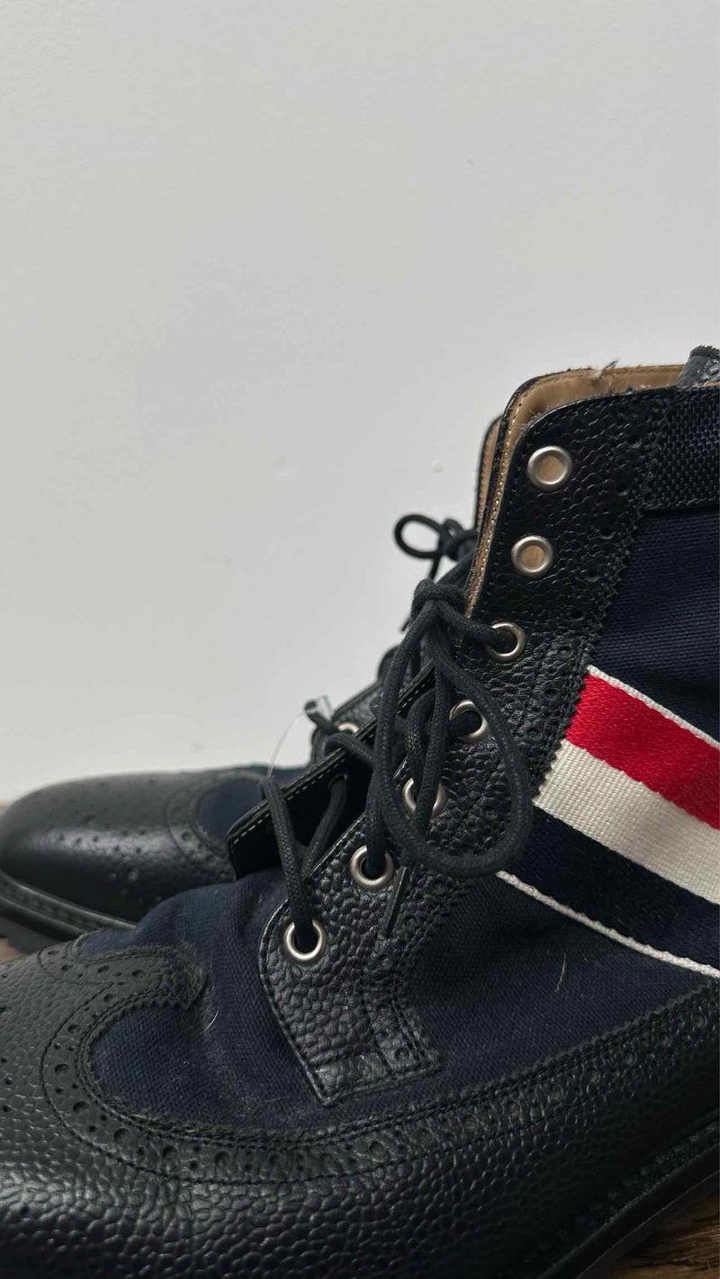 Thom Browne Canvas Hybrid Wingtip Boots