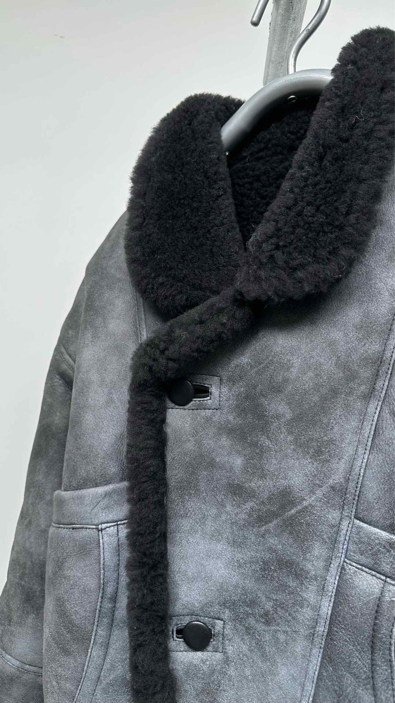 Sandro Shearling Short Coat