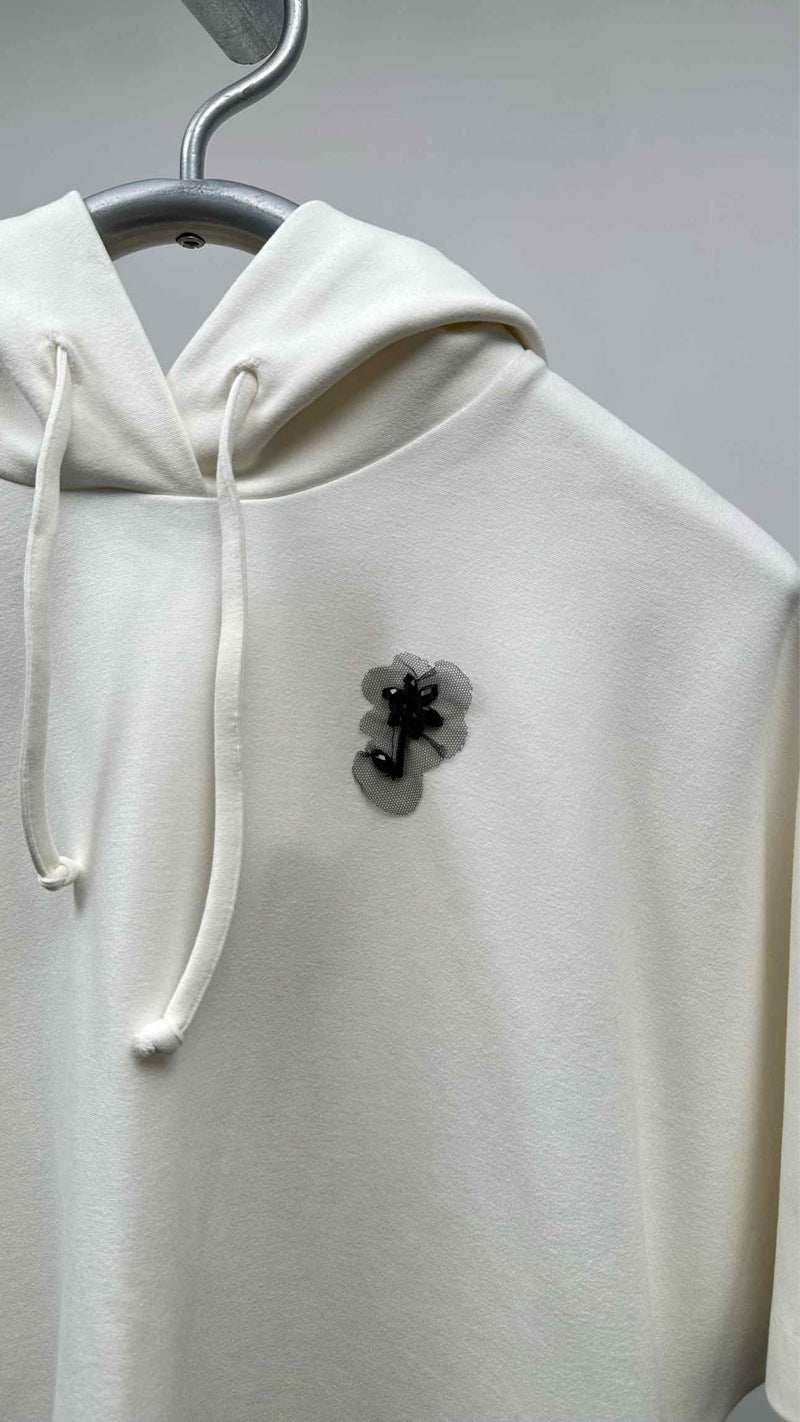 Simone Rocha S/S Oversized Rose Embroidered Hoodie