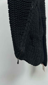 Alexander McQueen Twist-zip Heavy-knit High-neck Sweater