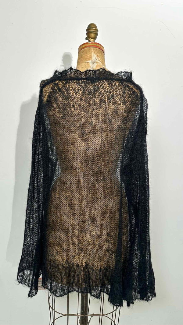 Ann Demeulemeester Sheer Mohair Oversized Sweater