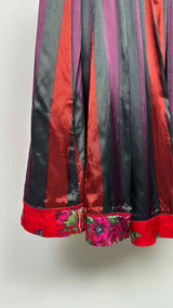 Jean Paul Gaultier Floral Stripe Satin Skirt