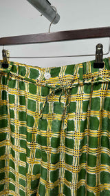 Marni Check Fields Silk Wide Easy Pants