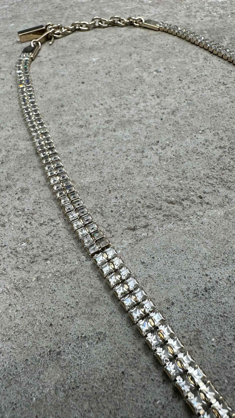 Versace Crystal/Metal Chain Belt