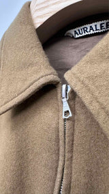 AURALEE Zip-up Wool Super-soft Flannel Shirt