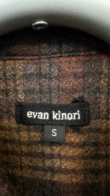 Evan Kinori Plaid Flannel Wool Shirt