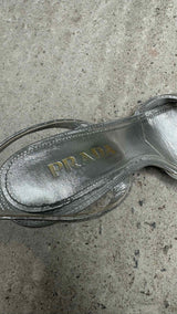PRADA Metallic-Leather Heels