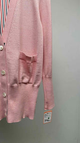 Thom Browne Silk Stripe Hybrid Cardigan