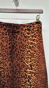 Jean Paul Gaultier Leopard Pattern Mesh Maxi Skirt