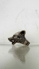 Gucci Anger Forest Wolf Head Ring