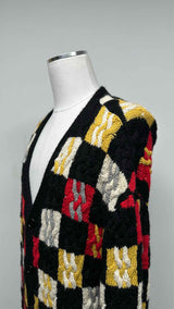 LOEWE Patchwork Cable-knit Cardigan