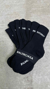 Balenciaga 7 Pairs Logo Socks