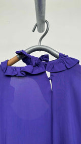 Balenciaga L/S Ruffle Sheer Dress