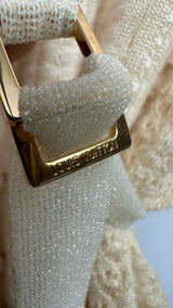 Louis Vuitton Cashmere Perforated Belted Cardigan