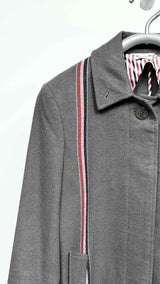 Thom Browne Striped Towel Chesterfield Coat