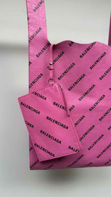Balenciaga Multi-logo Leather Tote Bag