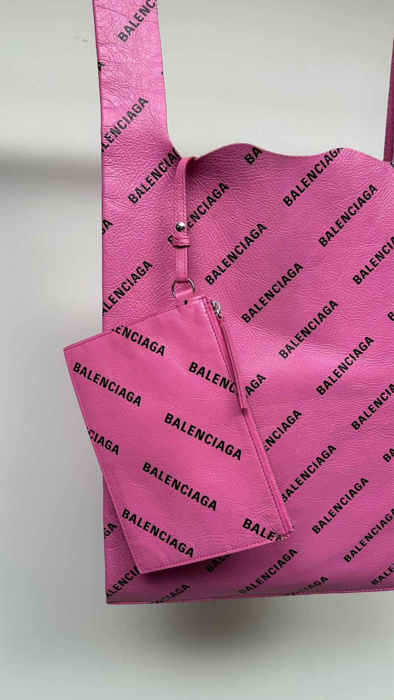 Balenciaga Multi-logo Leather Tote Bag