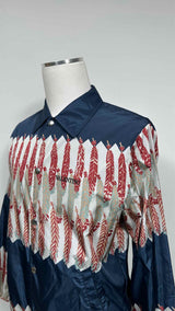 Valentino Feather-Printed Coach Jacket