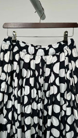 Black Comme Des GarÃ§ons Polka-Dot Wide Long Skirt