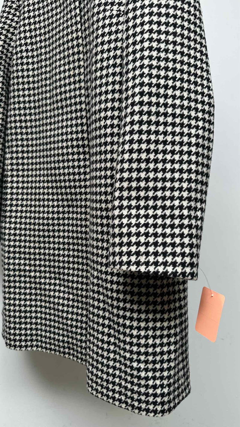 Jil Sander Collarless Houdstooth Coat