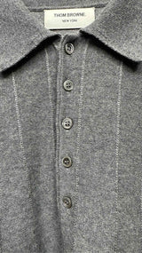 Thom Browne L/S Stitching Stripe Polo Shirt