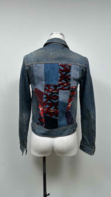 Margiela Zip-up Patched Denim Jacket