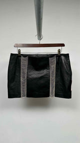Plein sud Chain-detailed Leather Mini Skirt