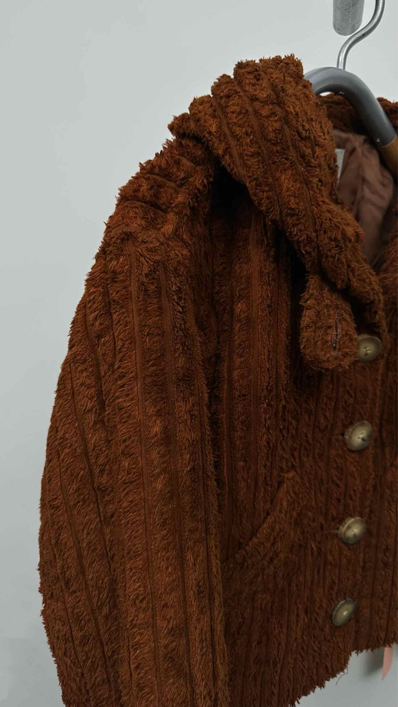 Issey Sport Big-collar Fazzy Corduroy Jacket