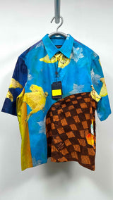 Louis Vuitton S/S Damier-printed Hawaiian Shirt