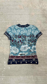 Kenzo S/S Botanical Jacquard Knit Top