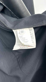 Yohji Yamamoto Leather-hybrid Collarless Light Trench Coat