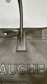 Saint Laurent Rive Gauche Embossed-logo Leather Tote Bag