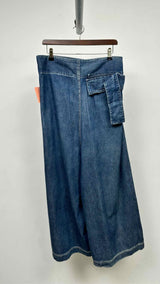 Yohji Yamamoto Side-buckled Wide Jeans