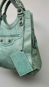 Balenciaga Aqua Giant Folder Bag