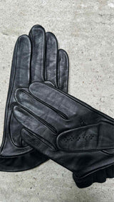 Willy Chavarria Eyelet Cropped Leather Gloves