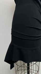 MUGLER Asymmetrical Cut-out Tulle Dress