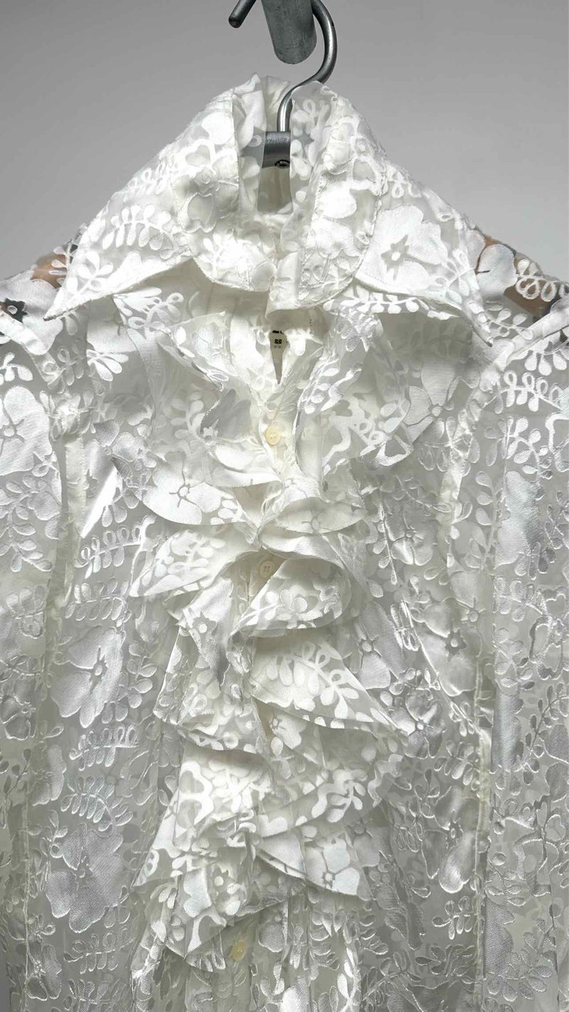 Junya Watanabe Floral Sheer Detail Shirt